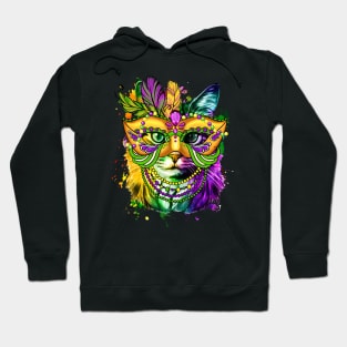 Cat Mardi Gras Girls Cat Lover New Orleans Hoodie